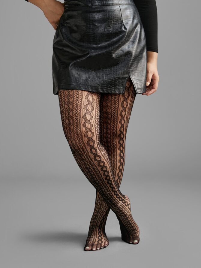 Hollow Out Sheer Fishnet Silk Tights - Image 4