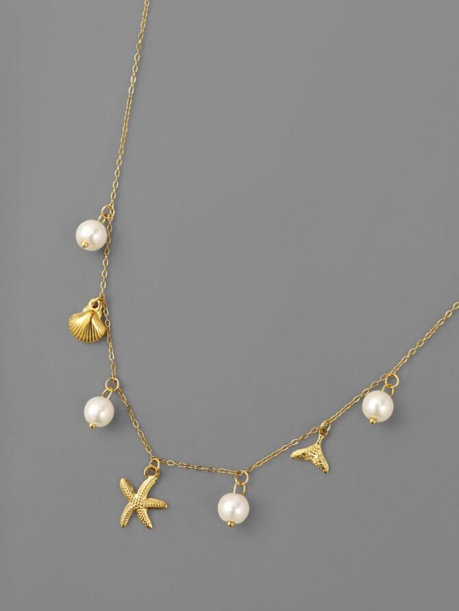 Starfish Charm Gold Tone Necklace - Image 3