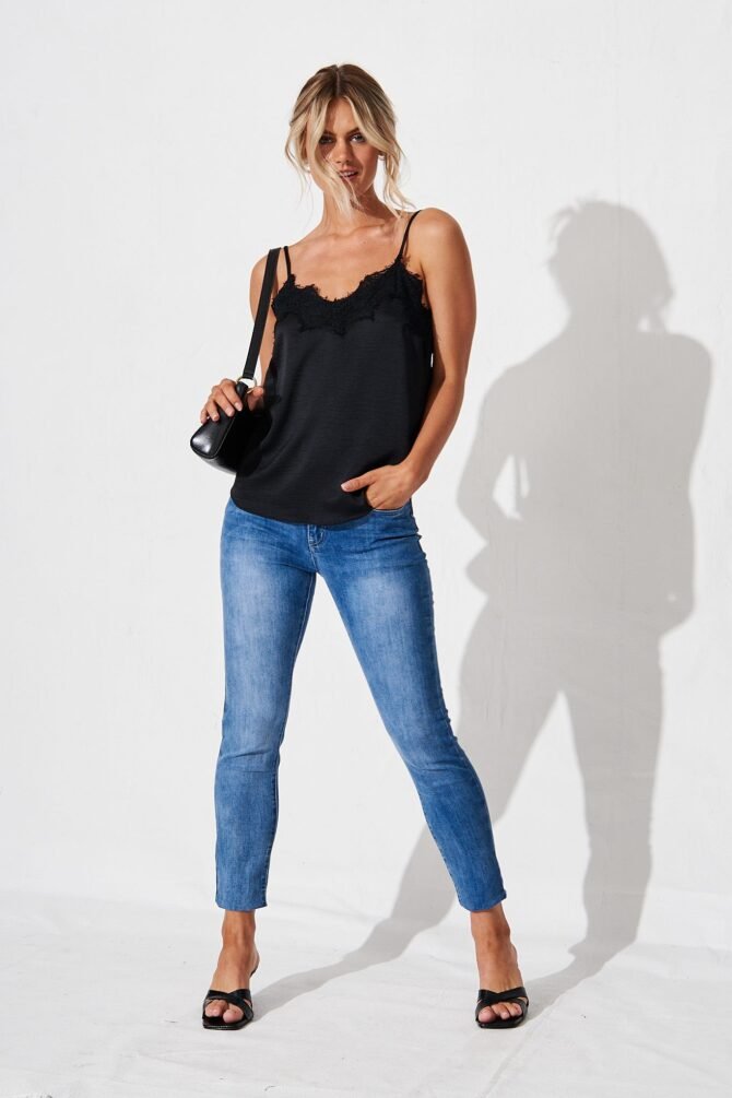 Top In Black Satin - Image 4