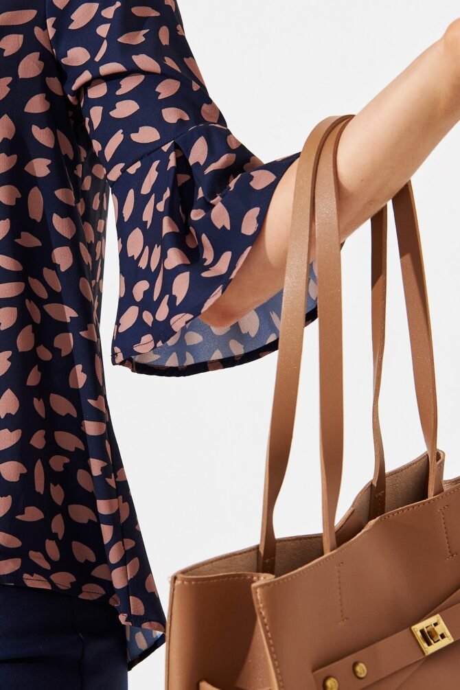 Top in Navy with Rust Leaf - Image 9