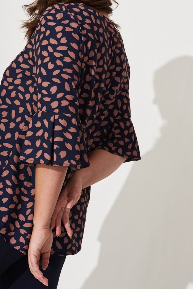 Top in Navy with Rust Leaf - Image 8