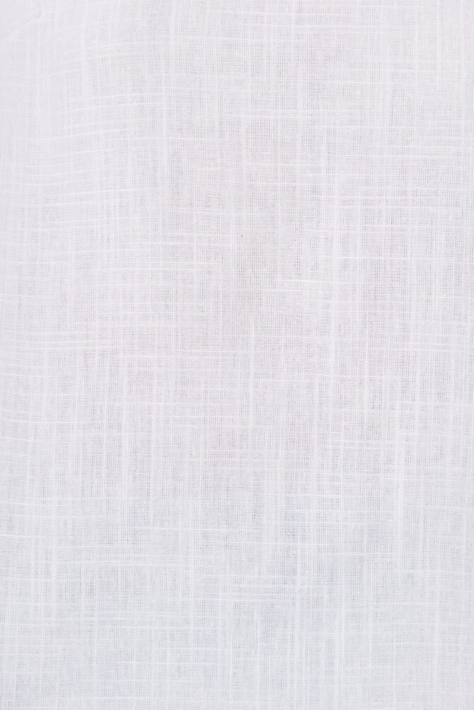 Top In White Cotton Linen Blend - Image 6