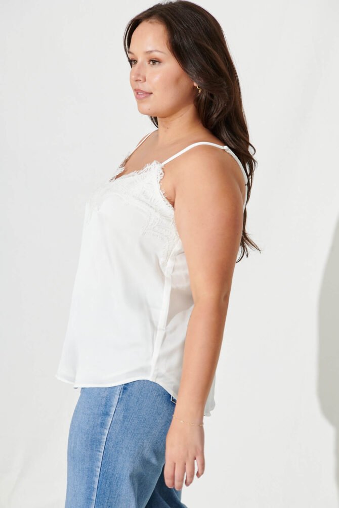 Top In Cream Satin - Image 7