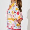 Shirt In White Lemon Print Ric Rac Trim - Image 2