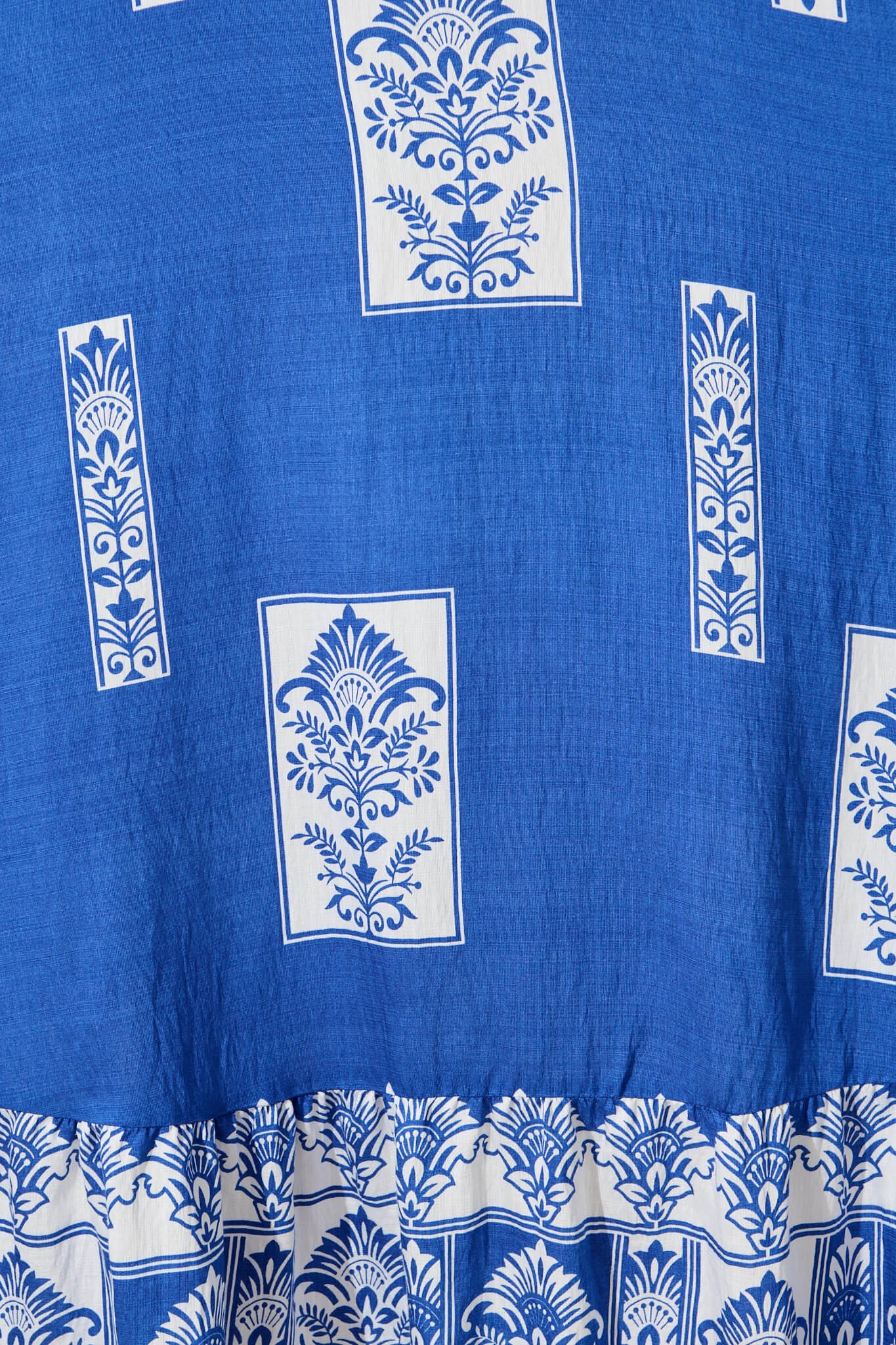 Midi Sundress in Blue with White Print - Image 6