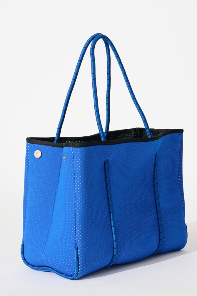 Neoprene Tote Bag In Cobalt Blue - Image 3