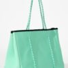 Neoprene Tote Bag In Turquoise - Image 2