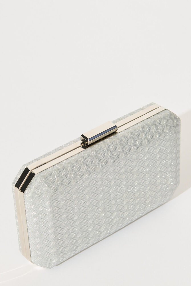 Clutch Bag in Silver - Image 3