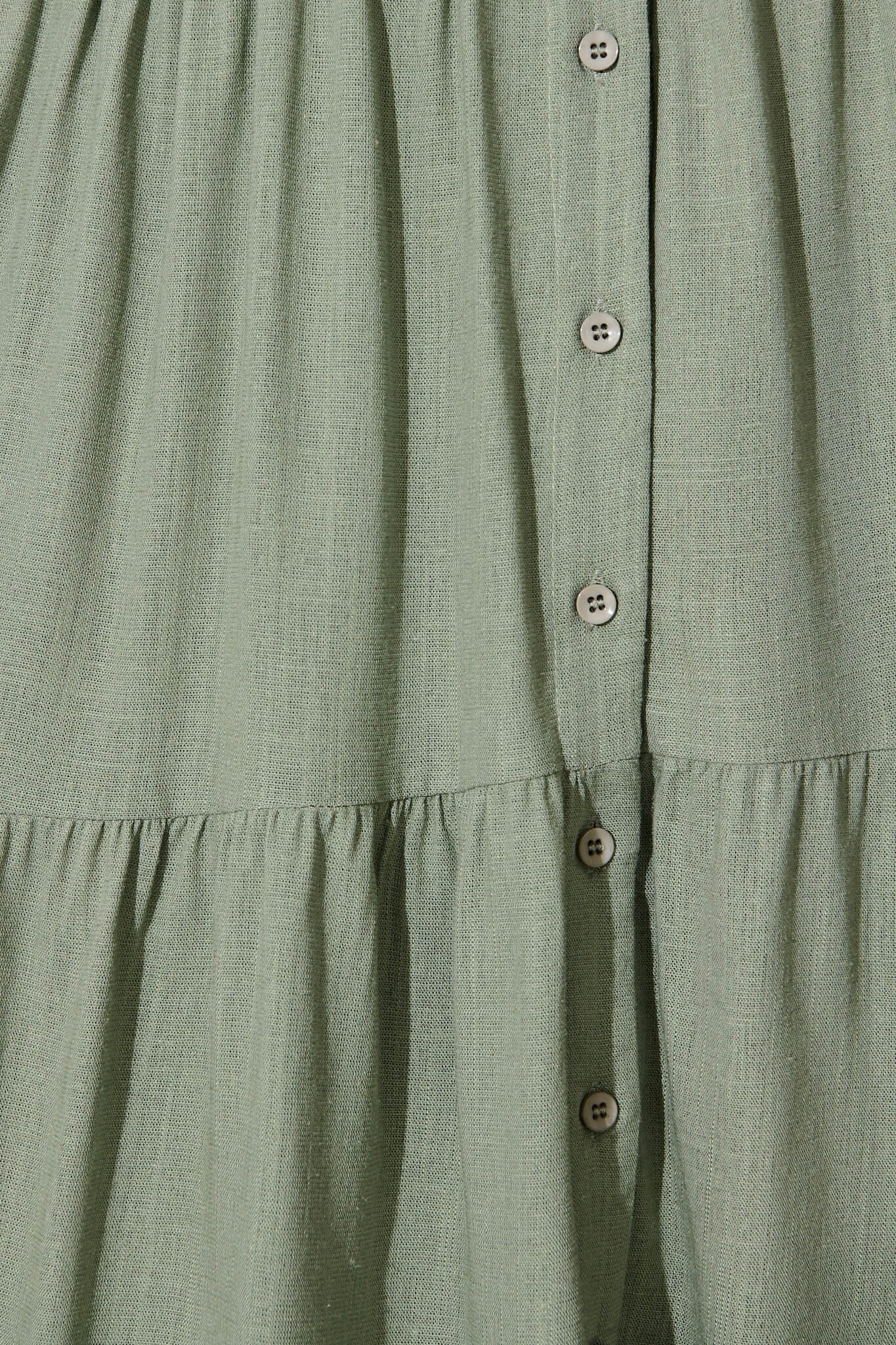 Dress in Khaki Linen Blend - Image 6