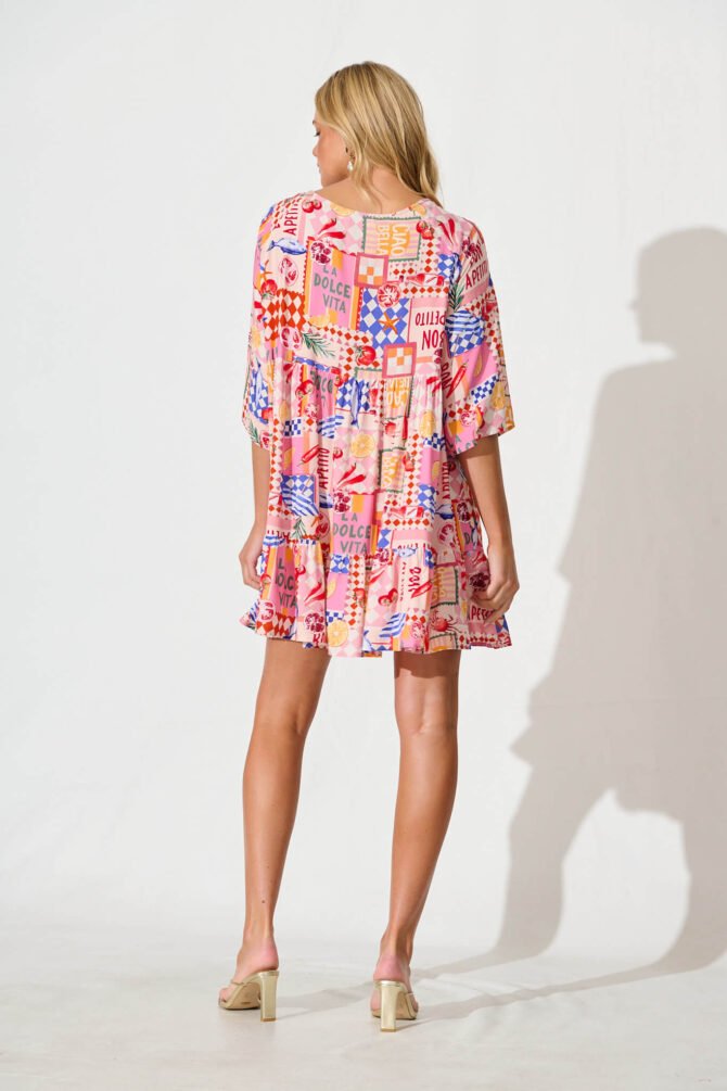 Dress In Multi Conversational Print - Image 4