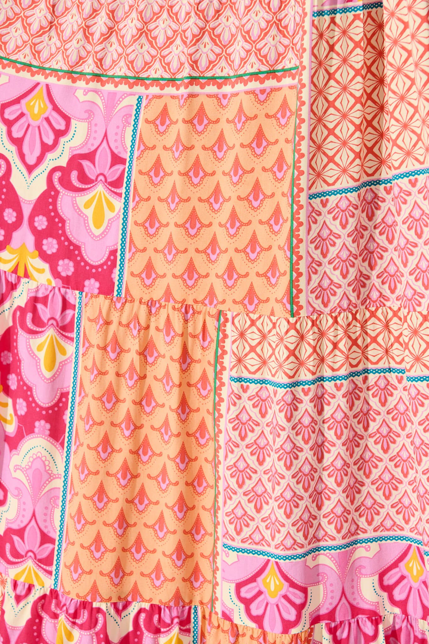 Midi Sundress in Pink Multi Patchwork - Image 6