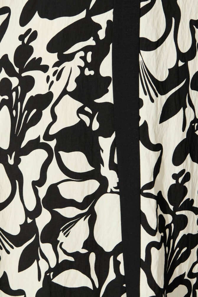 Maxi Dress in Black with White Print - Image 6