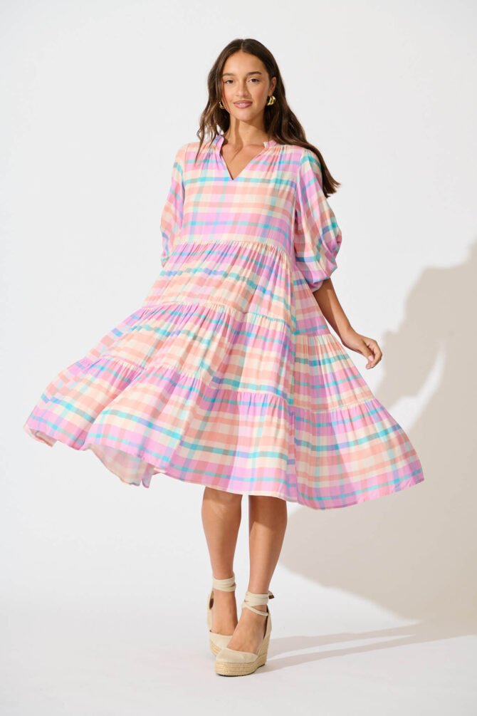 Dress In Pink Check - Image 5