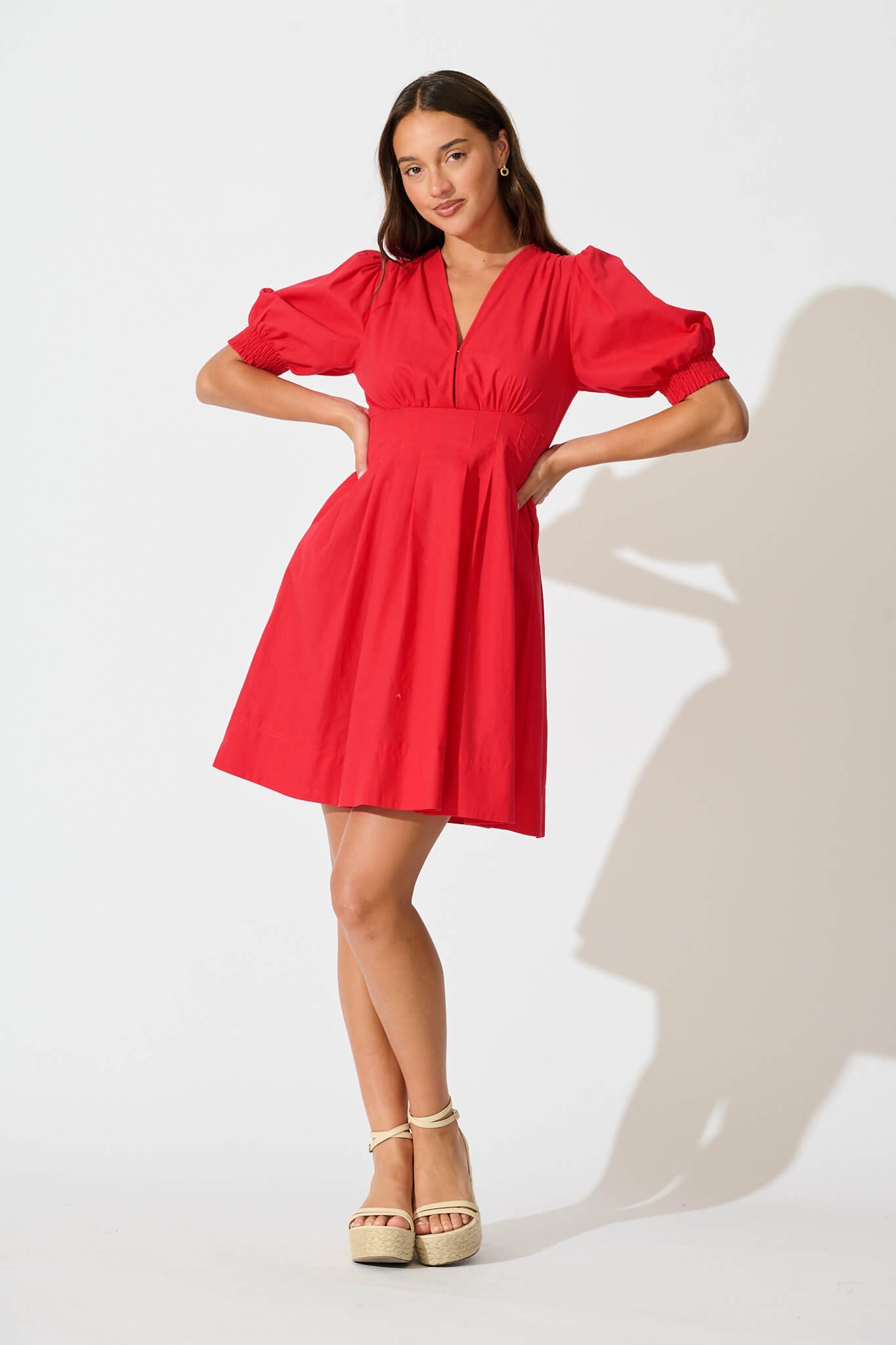 Dress in Red Cotton