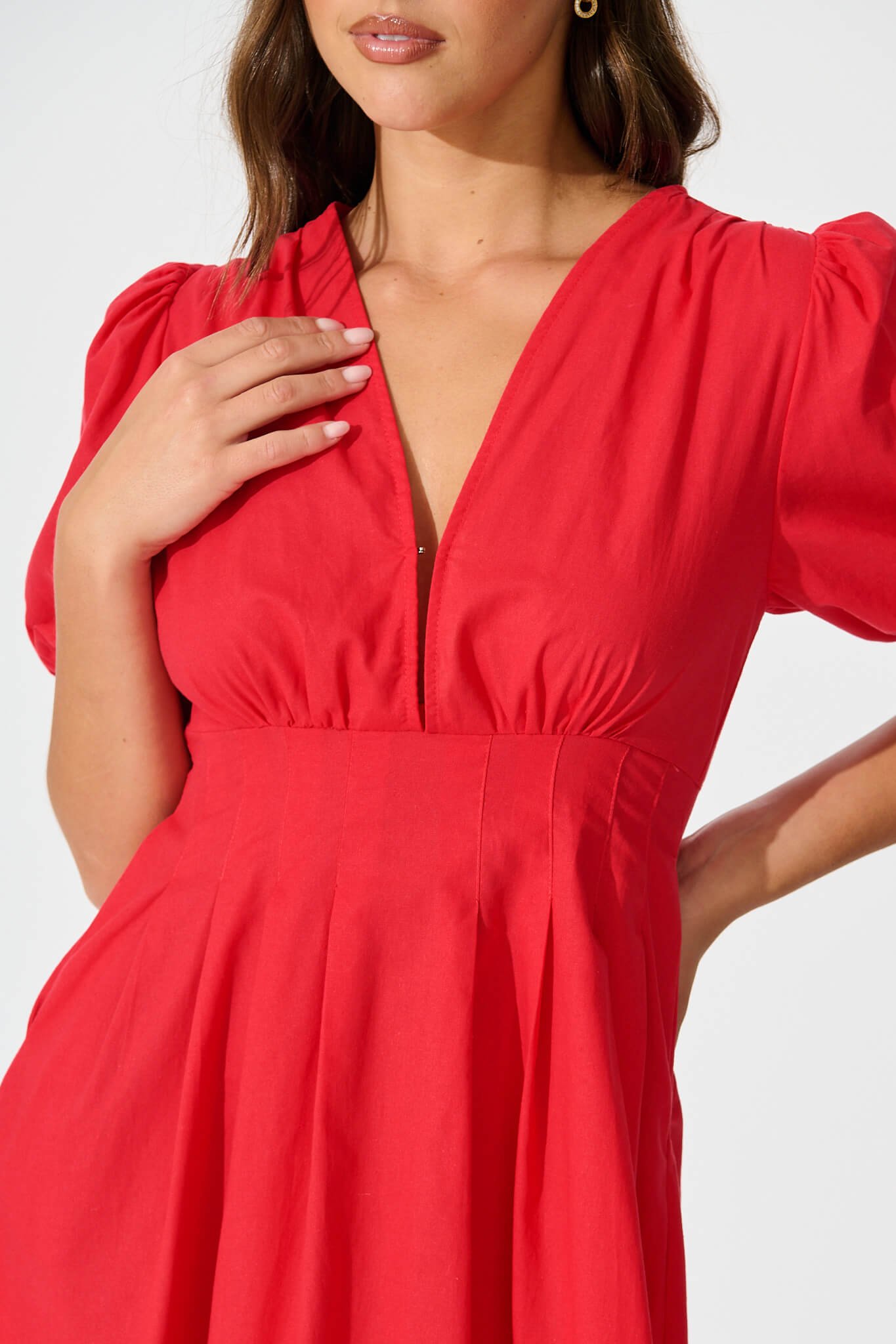 Dress in Red Cotton - Image 5