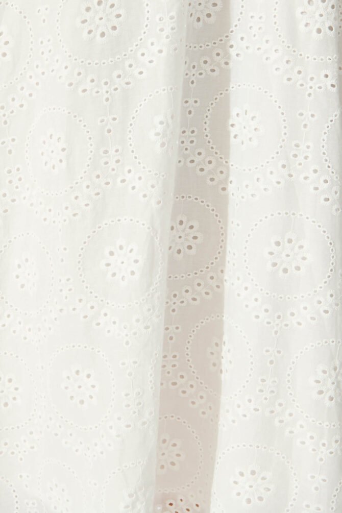 Maxi Dress In White Broderie Cotton - Image 6