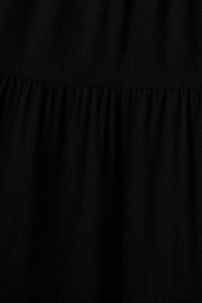 Maxi Sundress in Black Linen Blend - Image 6
