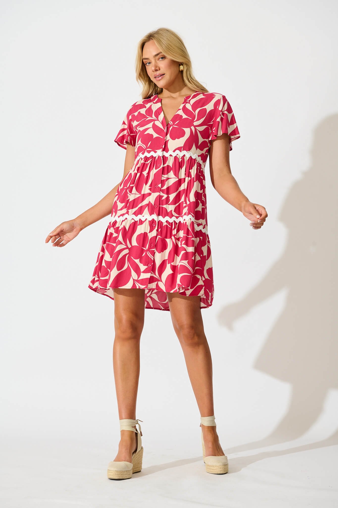 Dress In Pink Leaf