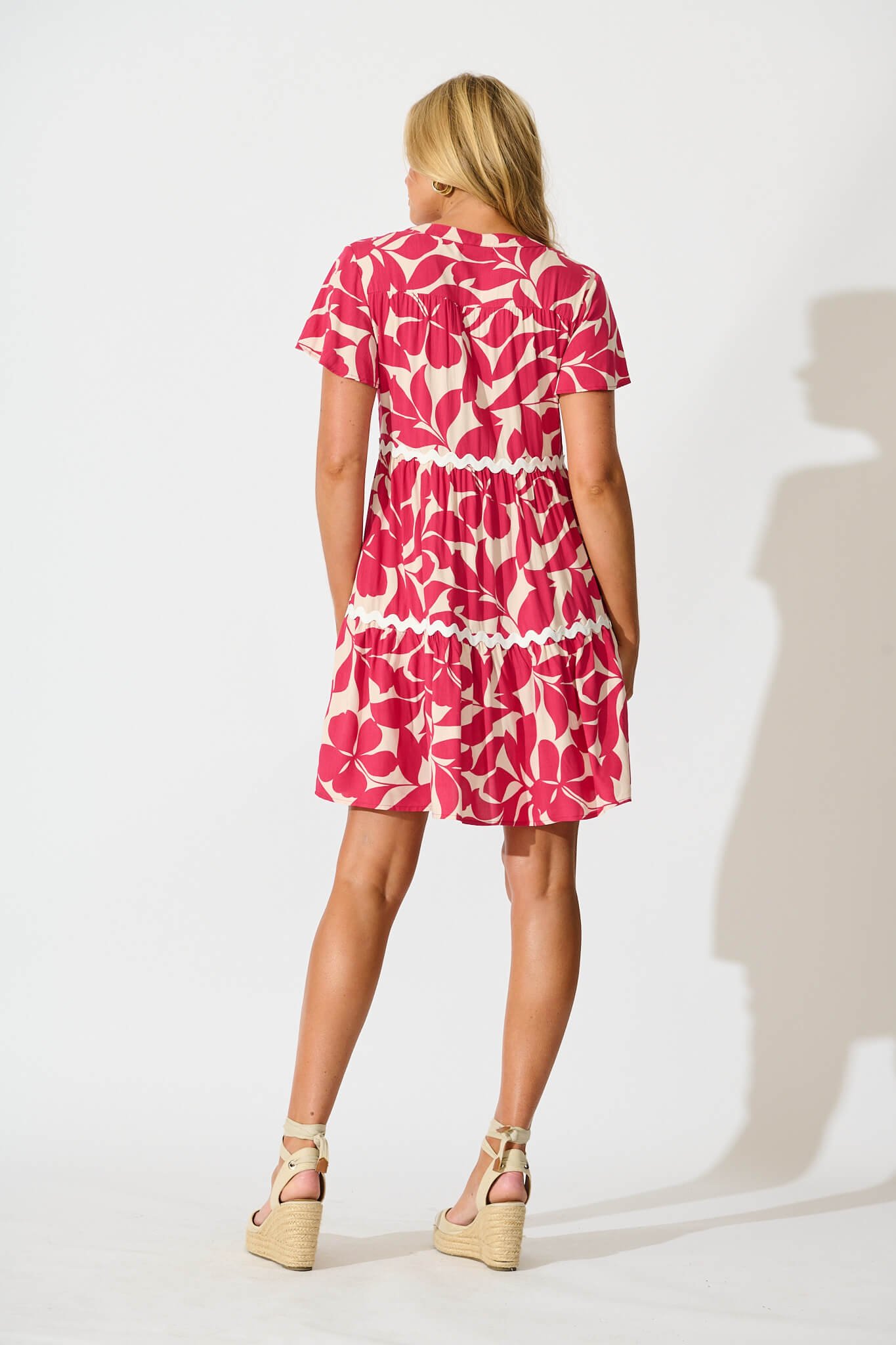 Dress In Pink Leaf - Image 4