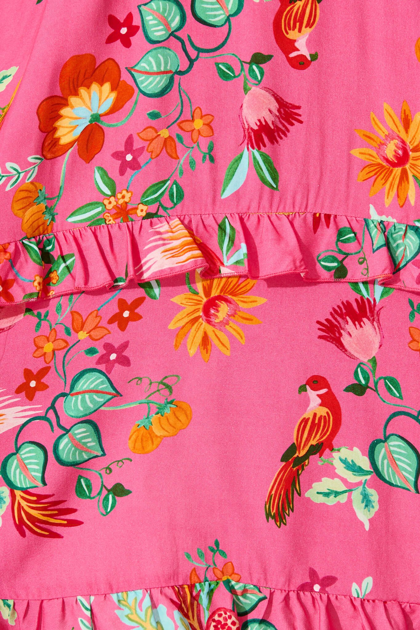 Dress in Pink Tropical Print - Image 6