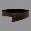 Vintage Buckle And Rivets Pu Leather Belt