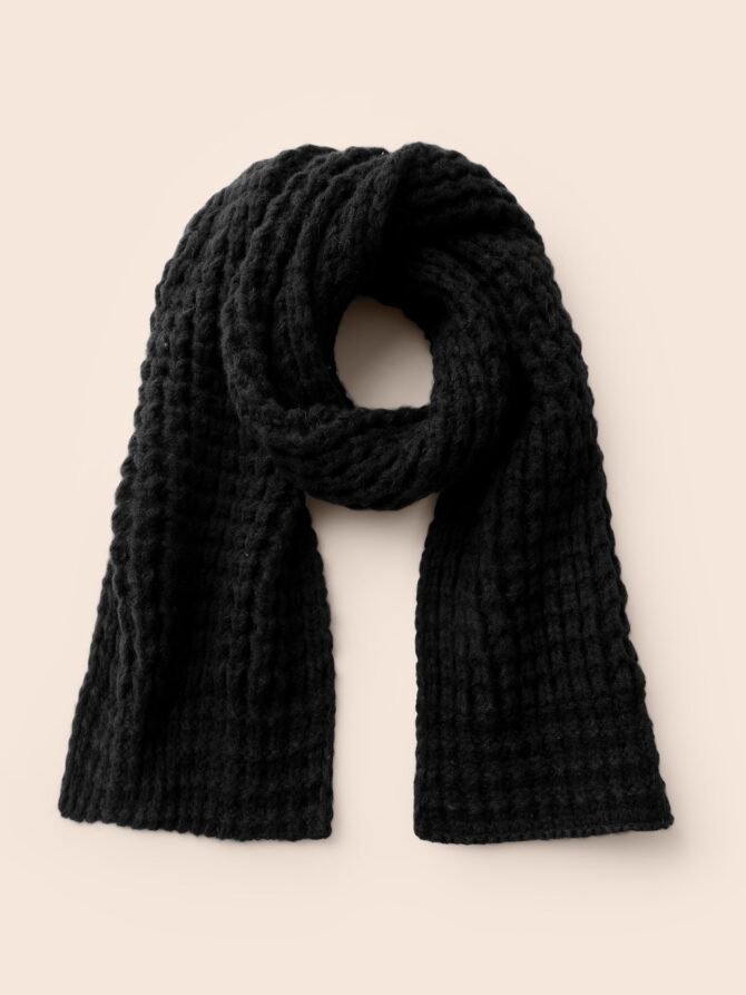 Solid Textured Soft Scarf - Image 5