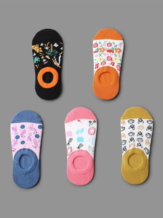 Print Color Contrast Socks - Image 4