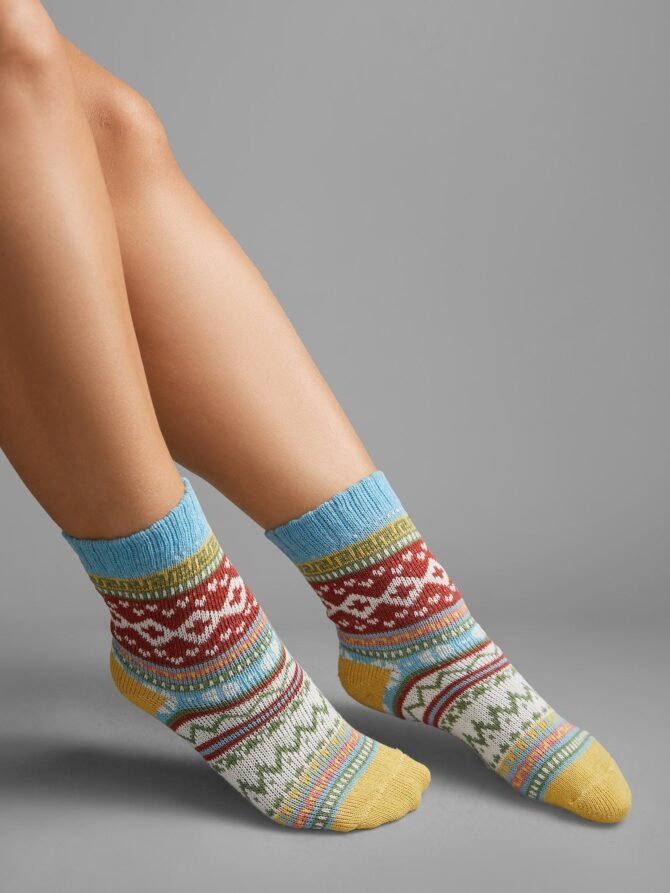 3 Pairs Geometric Textured Socks - Image 5