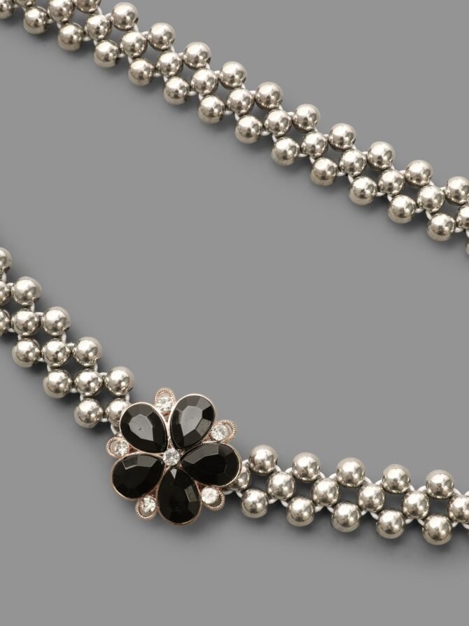 Floral Pearl Beaded Waist Belt - Image 6
