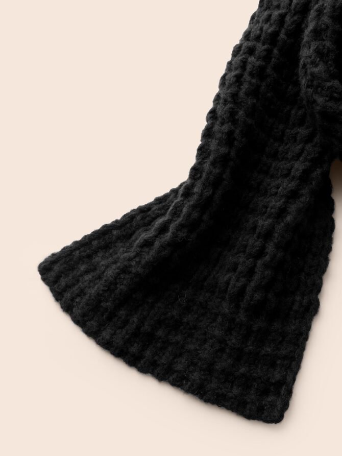 Solid Textured Soft Scarf - Image 4