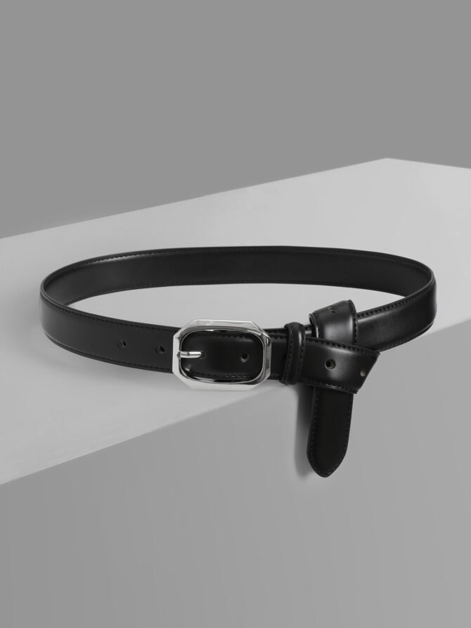 Solid Square Buckle Belt
