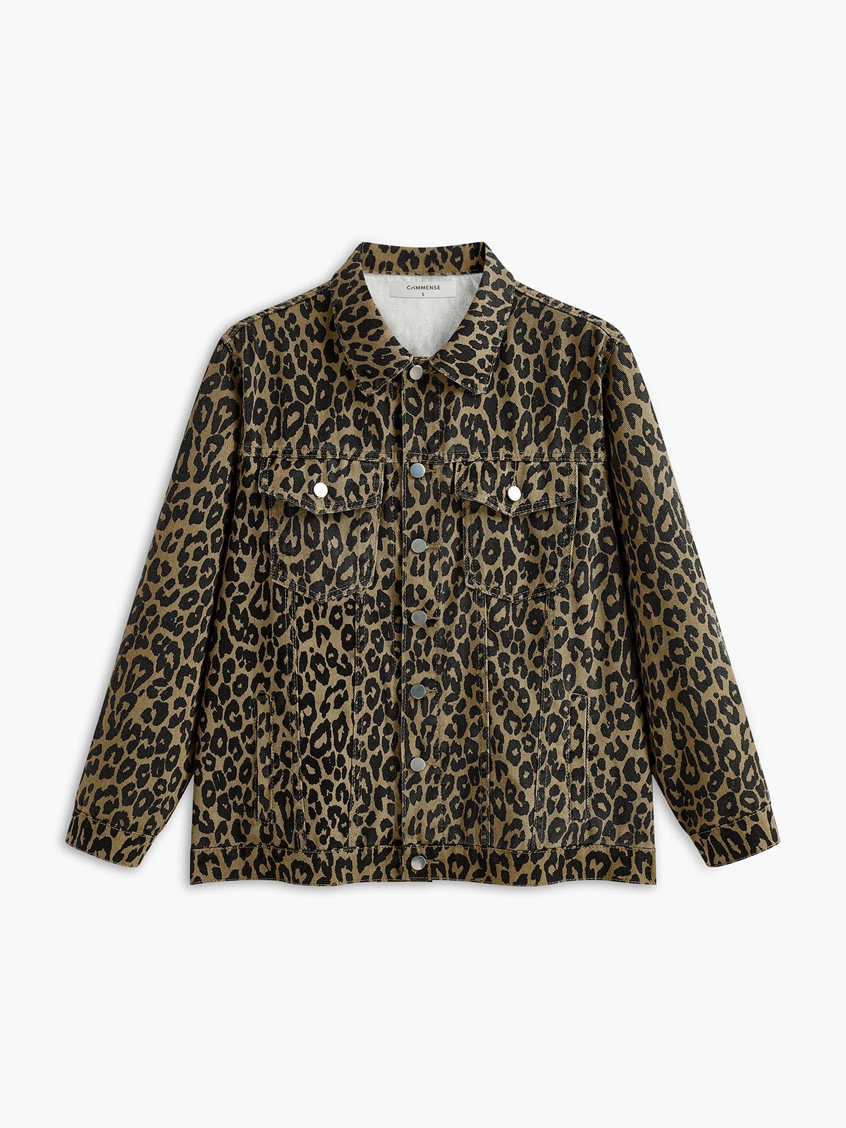 Leopard Printed Button Blazer - Image 3