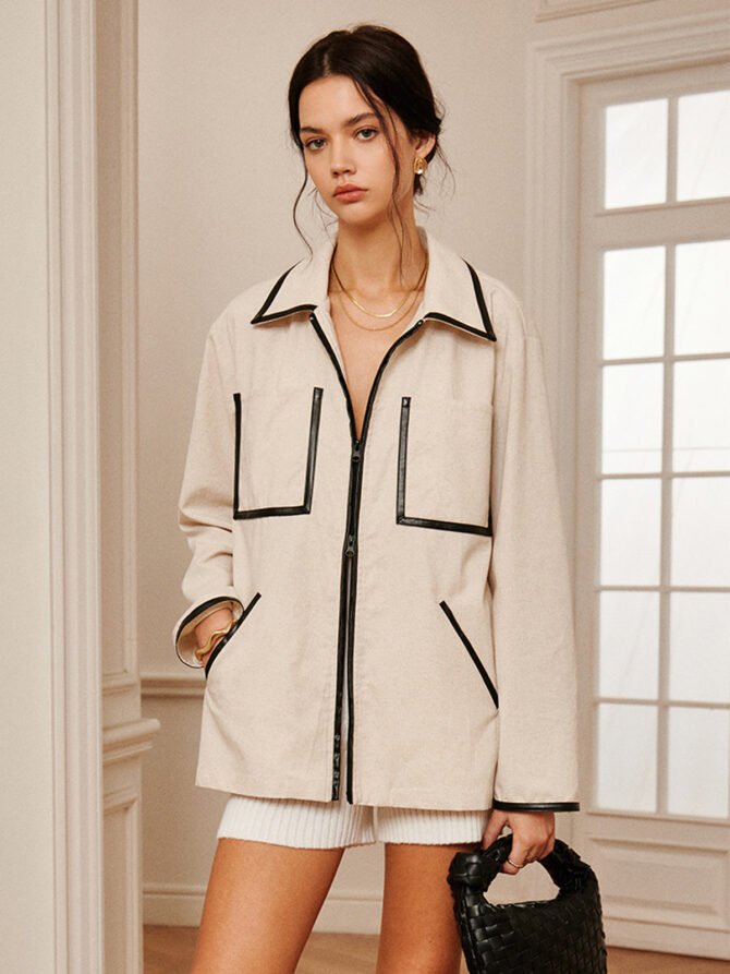 Cotton & Linen Double Zip Jacket - Image 3