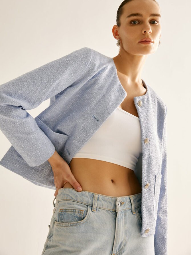 Elegant Button Down Jacket - Image 5