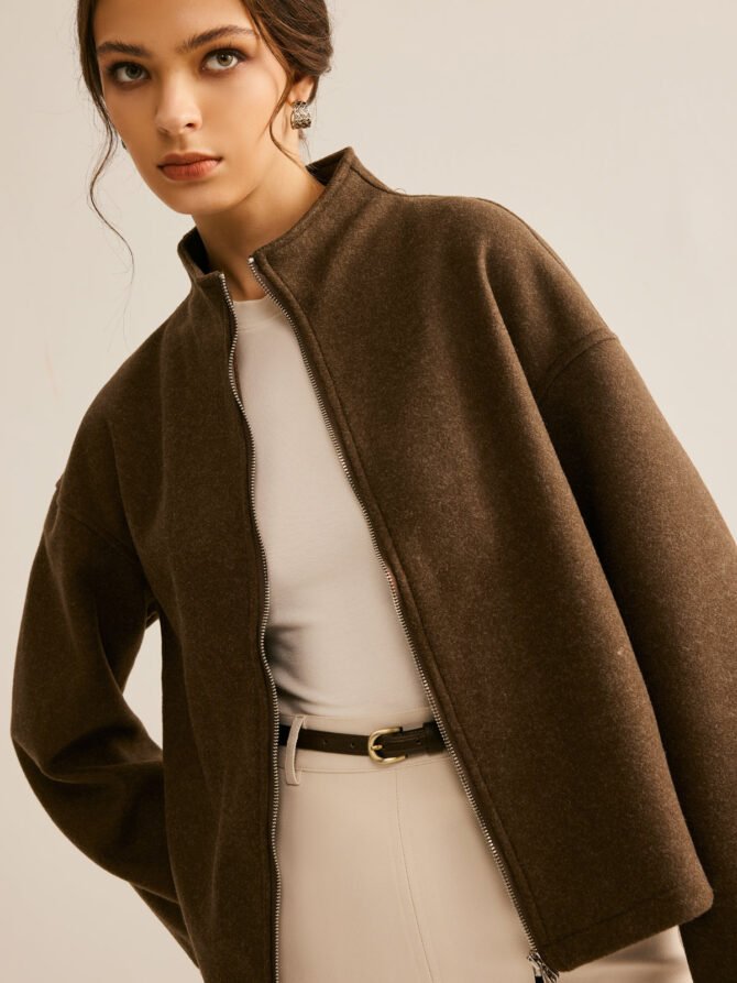 Tweed Double Zip Coat - Image 3