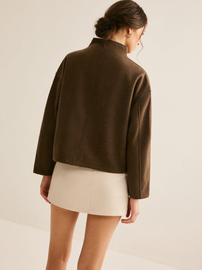 Tweed Double Zip Coat - Image 6