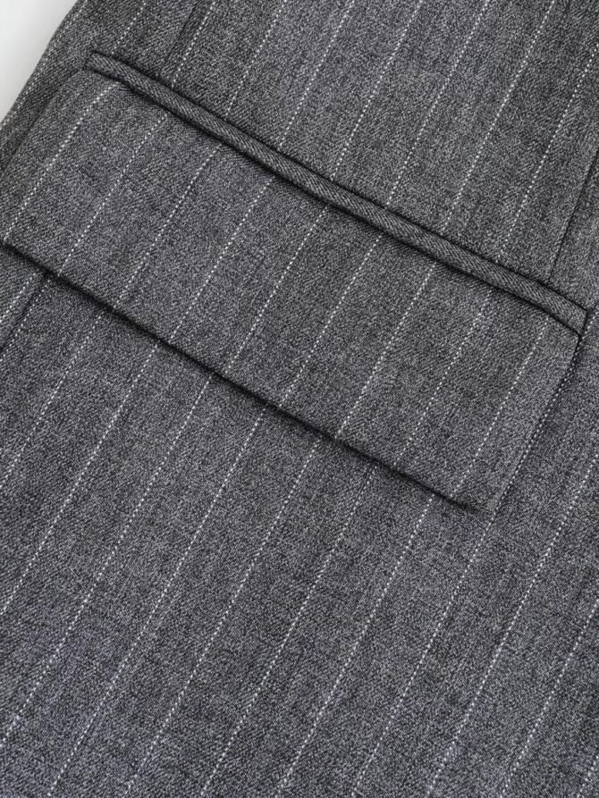 Pinstripe Lapel Blazer - Image 3