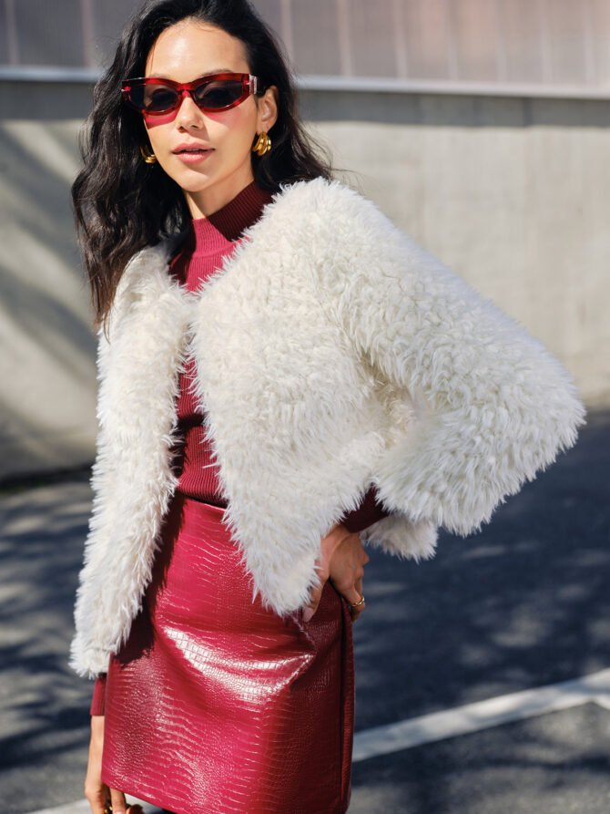 Faux Fur Short Coat - Image 3