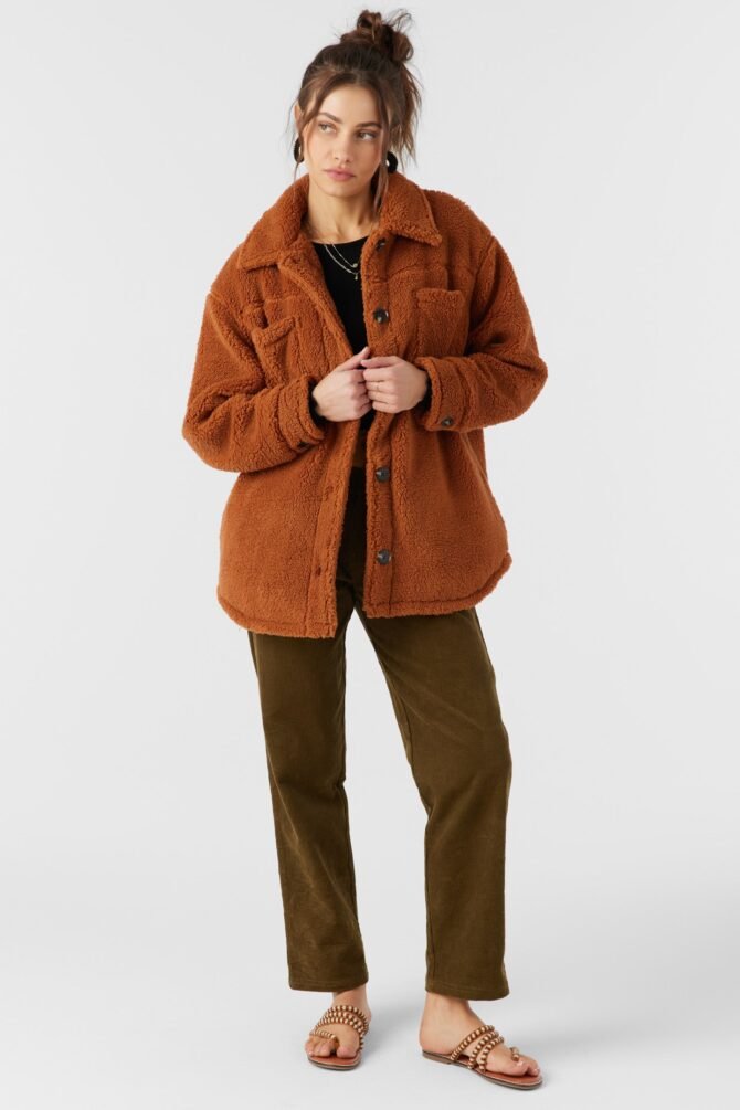 HIGH PILE OVERSIZED FLEECE JACKET - Image 3