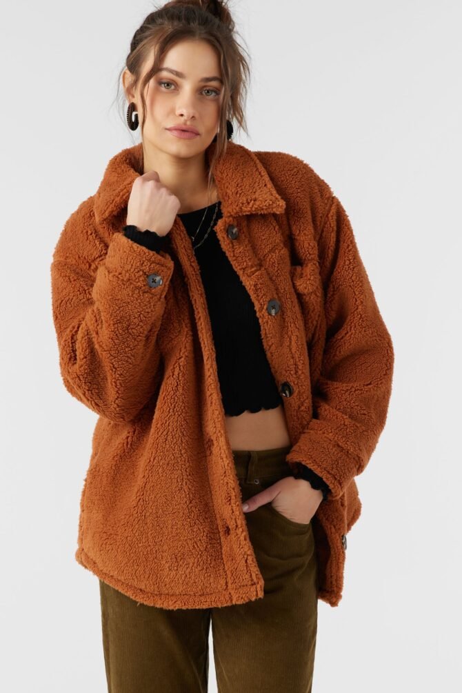 HIGH PILE OVERSIZED FLEECE JACKET - Image 6