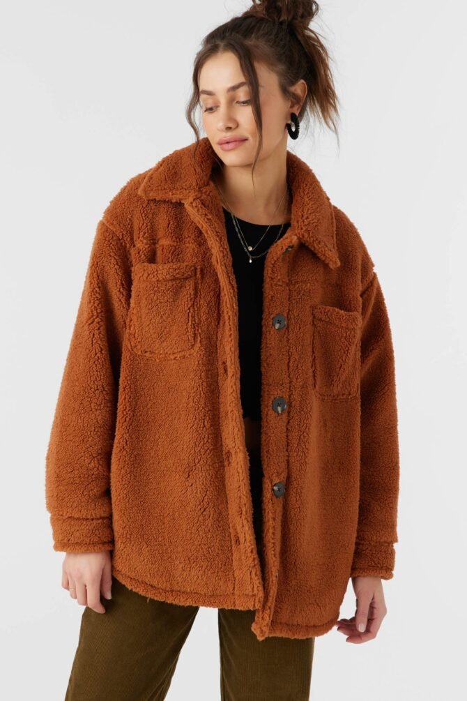 HIGH PILE OVERSIZED FLEECE JACKET - Image 8