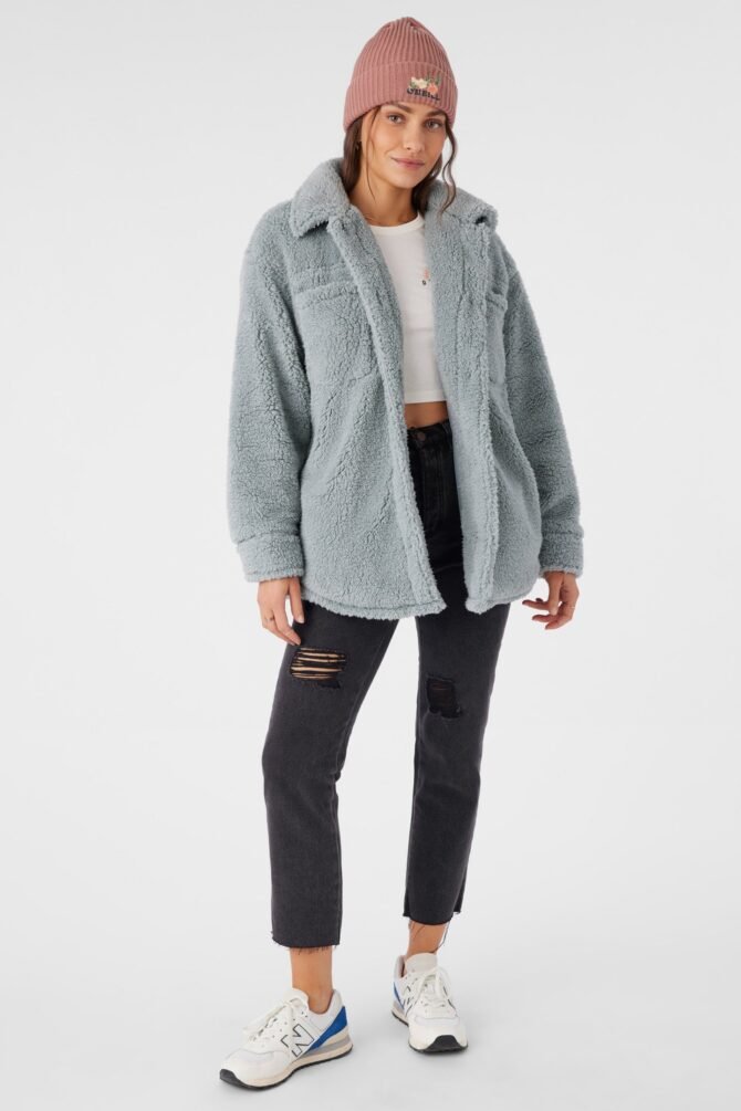 HIGH PILE OVERSIZED FLEECE JACKET - Image 3