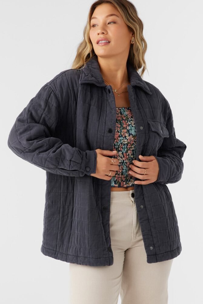 OVERSIZED FIT SNAP FRONT JACKET
