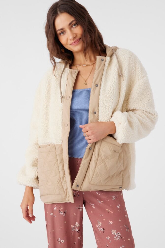 HIGH PILE FLEECE QUILTED JACKET - Image 2