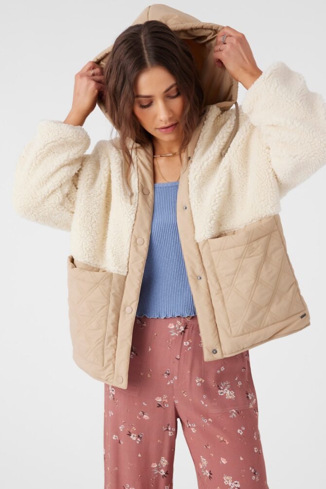 HIGH PILE FLEECE QUILTED JACKET - Image 7