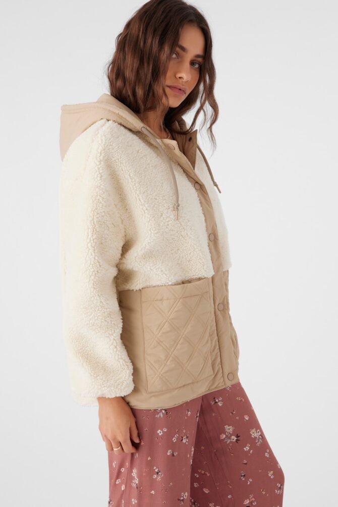 HIGH PILE FLEECE QUILTED JACKET - Image 8