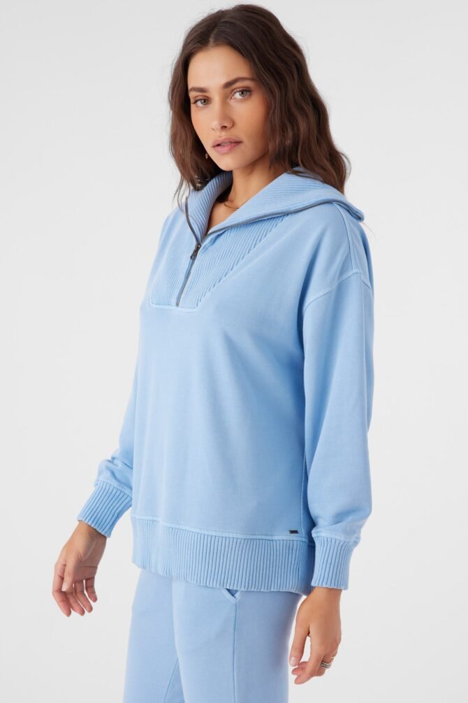 FRENCH TERRY HALF ZIP PULLOVER - Image 5