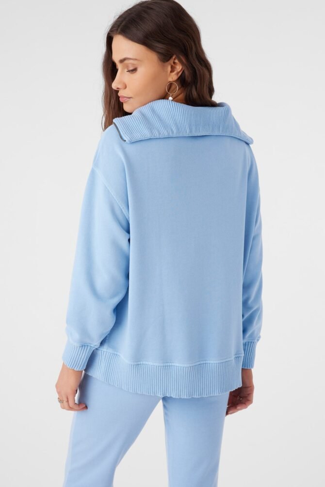 FRENCH TERRY HALF ZIP PULLOVER - Image 2