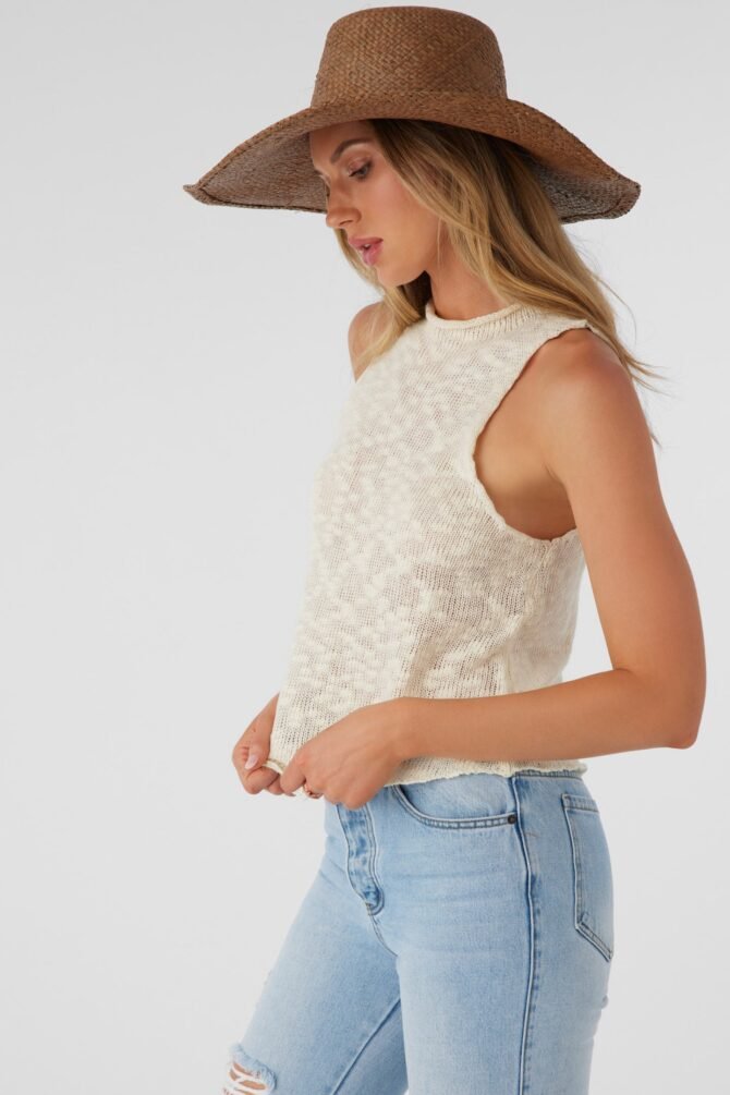 SLUB MOCK NECK SWEATER TANK TOP - Image 6