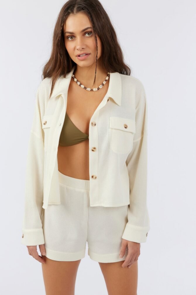 WAFFLE KNIT CROPPED TOP - Image 9